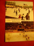 Ilustrata Orasul Olimpic Munchen - Patinaj , Hokey- Suvenir Olimpic