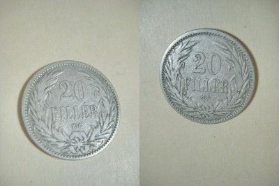 7854-Set 3 monede 20 Filler 1894 Imp. Austro-UngarSet 3 monede 20 Filler 1894. foto