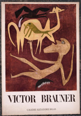 Victor Brauner - Afis-Litografie pe hartie Arches, format mare - RARITATE foto