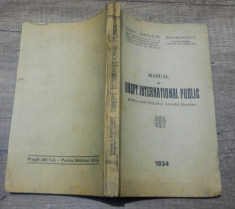 Manual de drept international public pentru uzul Ofiterilor Armatei Romane/ 1934 foto