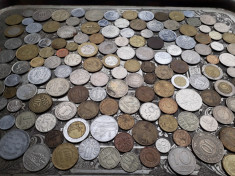 Lot mare de 158 monede diferite vechi romanesti si straine monezi bani diverse foto