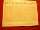 Carte Postala platita Canada - Fetita si Porumbel 1999-2000