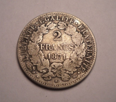 Franta 2 Franci 1871 A foto