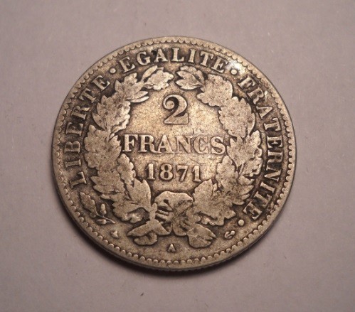 Franta 2 Franci 1871 A