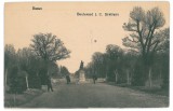 4200 - BUZAU, Bratianu Ave. Romania - old postcard, CENSOR - used - 1918