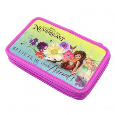 Penar neechipat Disney Fairies, clasele 1-4, 2 compartimente, multicolor foto