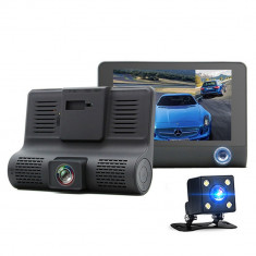 Camera Auto Tripla Full HD,170 grade,HDR,Detectie,Parking Guard,Senzor G, foto