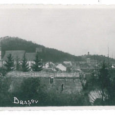 4224 - BRASOV, Black Church - old postcard, real PHOTO - used - 1942