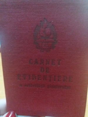 AMS# - CARNET DE EVIDENTIERE A ACTIVITATII PIONIERILOR (CL. V - VIII) foto