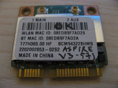 Placa wireless Acer Aspire V3-571, T77H365.00 HF, BCM943228HMB foto