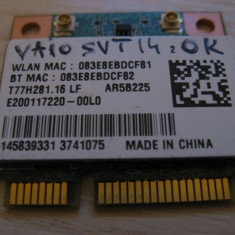 Placa wireless Sony VAIO SVT14, T77H281.16 LF, AR5B225