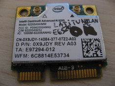 Placa wireless Dell Latitude E6520, Intel Advanced-N 6205, 6205ANHMW, 0X9JDY foto