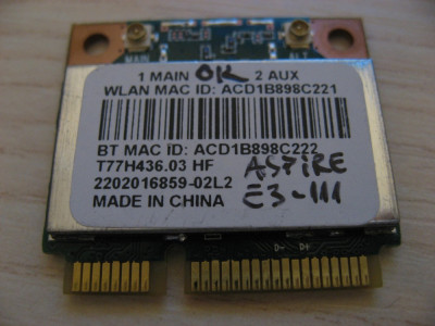 Placa wireless Acer Aspire E3-111, QCWB335, T77H436.03 HF foto