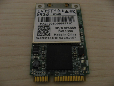 Placa wireless Dell Latitude D530, Dell DW 1390, 0PC559, BCM94311MCG, T60H938.00 foto