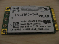 Placa wireless Dell Inspiron 1721, Intel 4965AGN, 0UT121 foto