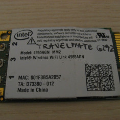Placa wireless Acer TravelMate 6292, Intel Wireless WiFi 4965AGN MM2