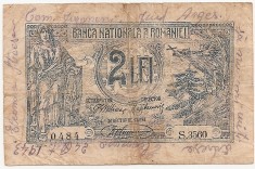 ROMANIA 2 LEI 1920 F foto