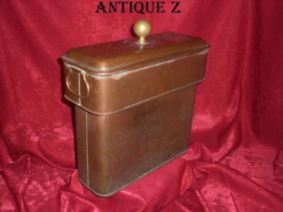 Vas cupru gros/bronz, Victorian, sec 19, daubiere(?) masiv, antic foto