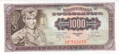 Bancnota Iugoslavia 1.000 Dinari 1963 - P75 UNC foto