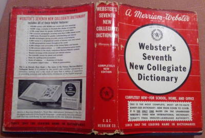 Webster&amp;#039;s Seventh New Collegiate Dictionary - a merriam-webster foto