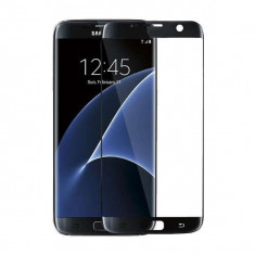 Geam Folie Sticla Protectie Display Samsung Galaxy S7 Edge Acoperire Completa Neagra foto