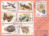 AVIS DE PRIMIRE,FRANCAT CU TIMBRE SERIE COMPLETA 1993,ROMANIA