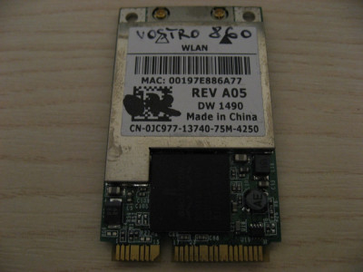 Placa wireless Dell Vostro 860, DW 1490, 0JC977, BCM94311MCAGD, T60H937.00 LF foto