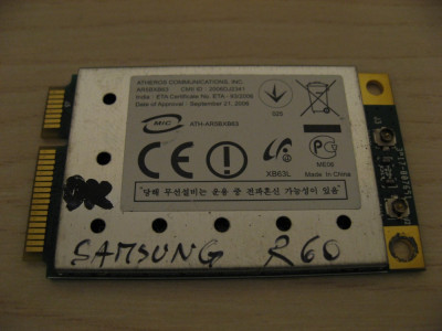 Placa wireless Samsung R60, Atheros AR5BXB63, CNBA59 foto