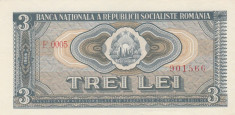 * Bancnota 3 lei 1966 - P foto