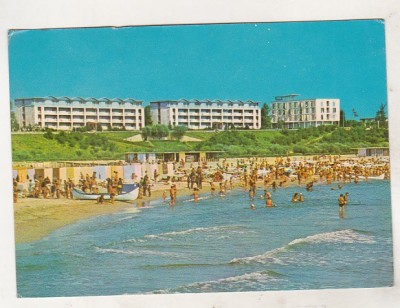 bnk cp Mangalia - Vedere de pe plaja - circulata - marca fixa foto
