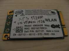 Placa wireless Dell Inspiron 1526, Intel 4965AGN, 0UT121 foto