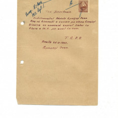 Z176 DOCUMENT VECHI- TATAL ... IOAN, SOLICITA INSCRIEREA SCOLARA A FICEI IN 1952