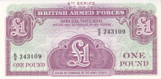 Bancnota Anglia (British Armed Forces) 1 Pound (1962) - PM36 UNC ( Seria 4 ) foto