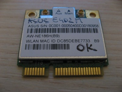 Placa wireless Asus E402M, AW-NE186H(B9), Atheros AR5B125, 0C001-00050400 foto