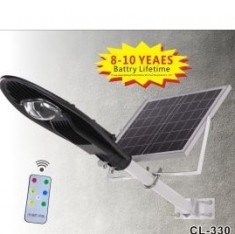 Proiector stradal LED 30w panou solar si suporti prindere inclusi Stalp iluminat foto