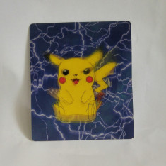 Card plastifiat 3D Pokemon Pikachu surpriza Kellogg&amp;#039;s, 11x10 cm, anime foto