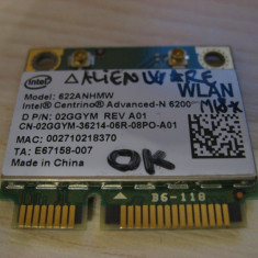 Placa wireless Dell Alienware M18x, Intel Centrino N 6200, 622ANHMW, 02GGYM