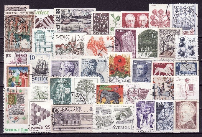 22 - Suedia - lot timbre stampilate