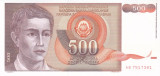 Bancnota Iugoslavia 500 Dinari 1991 - P109 UNC
