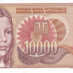 Bancnota Iugoslavia 10.000 Dinari 1992 - P116 UNC