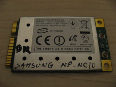 Placa wireless Samsung NP-NC10, Atheros AR5BXB63, CNBA59 foto
