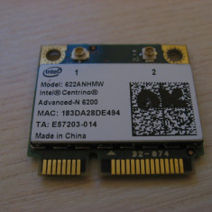 Placa wireless Acer, Fujitsu, Intel Centrino Advanced-N 6200, 622ANHMW
