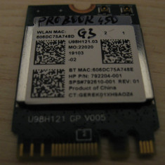 Placa wireless HP ProBook 450 G3, RTL8723BENF, 792204-001, 792610-001