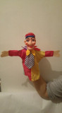 Marioneta teatru de papusi, papusa manuala, clovn, claun, clown, arlechin, bufon