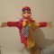 Marioneta teatru de papusi, papusa manuala, clovn, claun, clown, arlechin, bufon