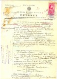 Z185 DOCUMENT VECHI- EXTRACT DIN REGISTRUL ACTELOR DE NASTERE ANUL 1916- BRAILA