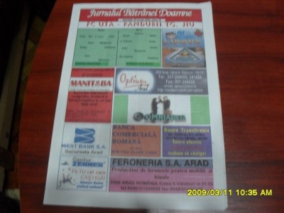 program UTA - Pandurii Tg. Jiu foto