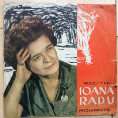 ioana radu recital de romante disc vinyl 10" muzica populara folclor EPD 1064 VG