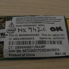 Placa wireless HP Compaq nx9420, Intel WM3945ABG MOW1, 407576-001, 396331-001