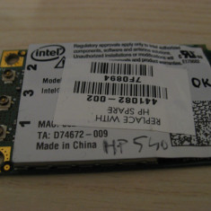 Placa wireless HP 540, Intel 4965AGN, 441082-002, D74672-009